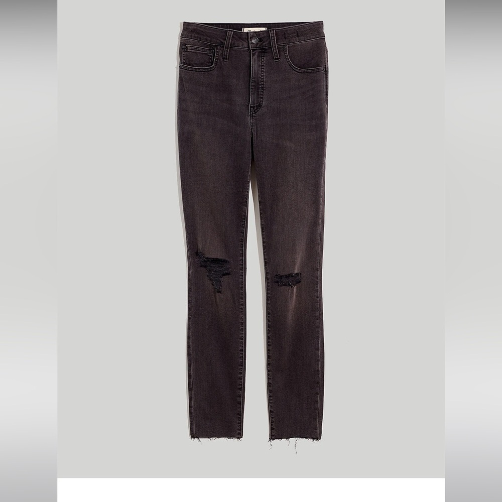 Madewell Curvy High Rise Skinny Jeans in Black Sea
